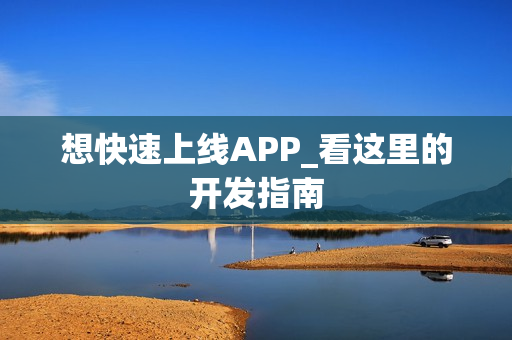 想快速上线APP_看这里的开发指南 想快速上线APP_看这里的开发指南