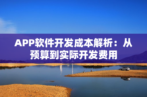APP软件开发成本解析：从预算到实际开发费用