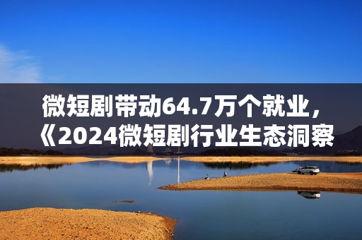微短剧带动64.7万个就业，《2024微短剧行业生态洞察报告》发布