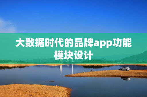 大数据时代的品牌app功能模块设计