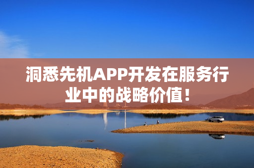 洞悉先机APP开发在服务行业中的战略价值！