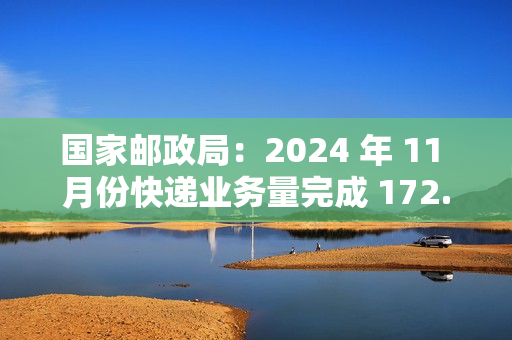 国家邮政局:2024 年 11 月份快递业务量完成 172.1 亿件,同比增长 14.9% 国家邮政局:2024 年 11 月份快递业务量完成 172.1 亿件,同比增长 14.9%
