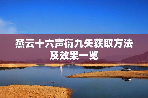 燕云十六声衍九矢获取方法及效果一览