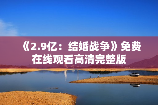 《2.9亿：结婚战争》免费在线观看高清完整版