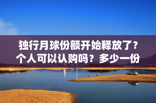 独行月球份额开始释放了？个人可以认购吗？多少一份？成本多少？(独行月球演员表)