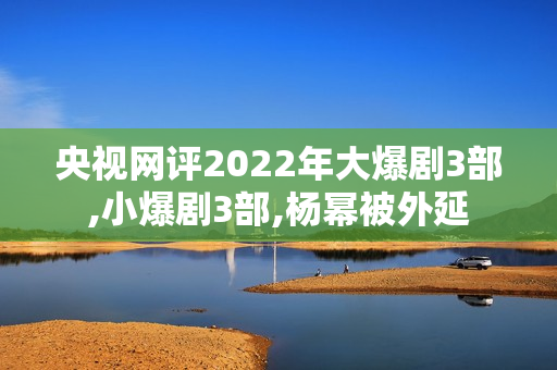 央视网评2022年大爆剧3部,小爆剧3部,杨幂被外延