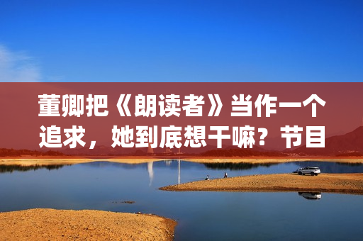 董卿把《朗读者》当作一个追求，她到底想干嘛？节目分析(朗读者董卿经典)