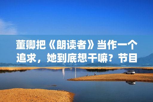 董卿把《朗读者》当作一个追求，她到底想干嘛？节目分析(朗读者董卿视频)