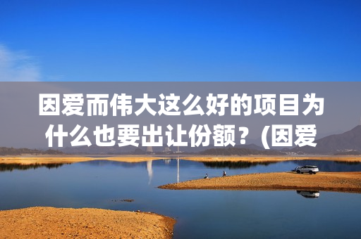 因爱而伟大这么好的项目为什么也要出让份额？(因爱而伟大电影编剧是谁)