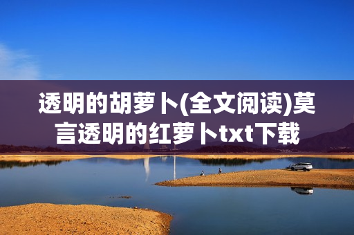 透明的胡萝卜(全文阅读)莫言透明的红萝卜txt下载