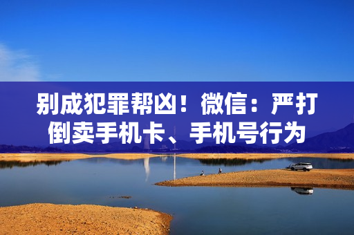 别成犯罪帮凶！微信：严打倒卖手机卡、手机号行为