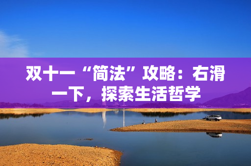 双十一“简法”攻略：右滑一下，探索生活哲学