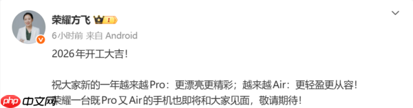 荣耀官宣将推出又Pro又Air的新款手机 王自如：不看好