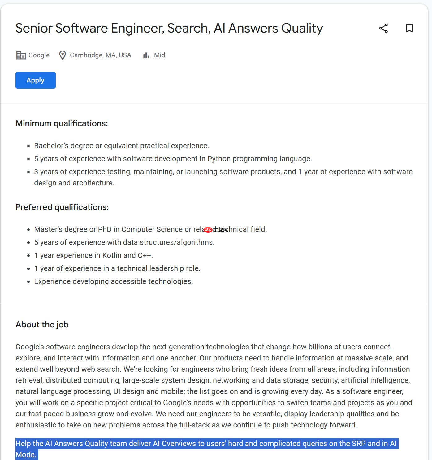 谷歌组建新团队提升 AI Overviews 回答质量