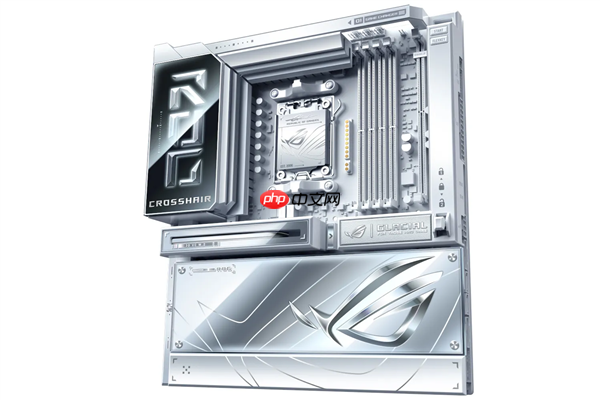 华硕ROG Crosshair X870E Glacial旗舰主板曝光:全白设计颜值无敌