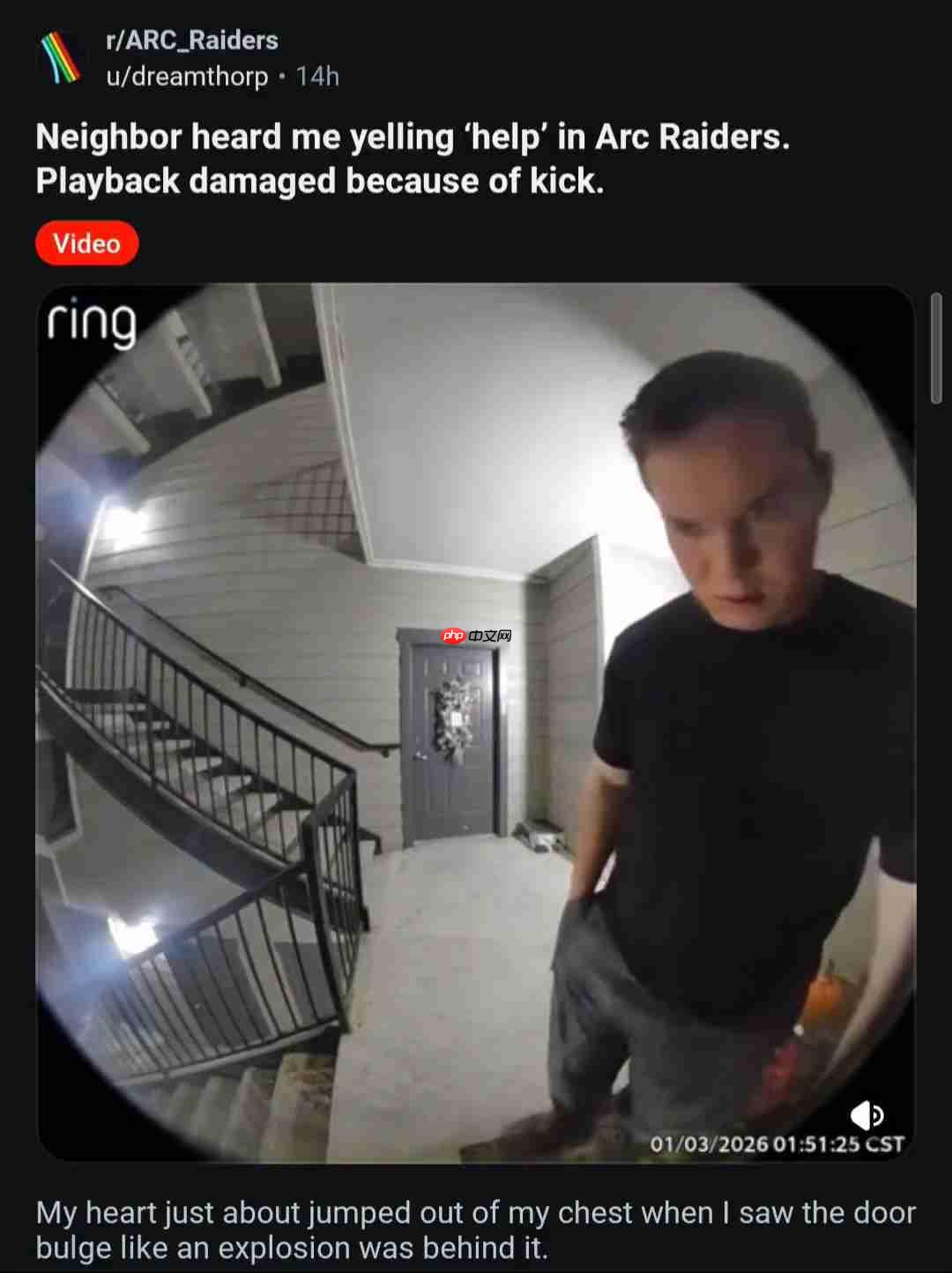 玩《ARC Raiders》太投入喊救命 热心邻居破门救援