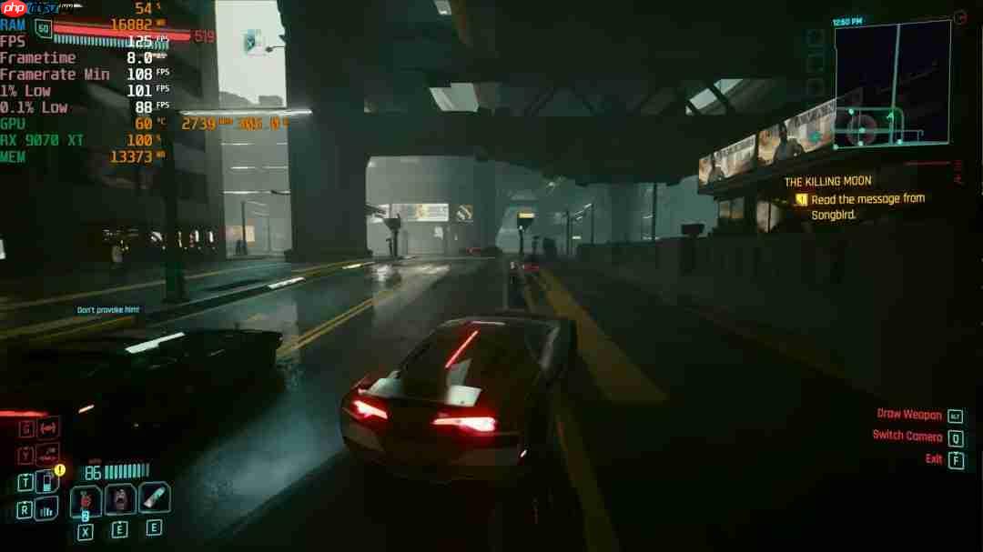 《赛博朋克2077》FSR Redstone测试 画质大幅改善