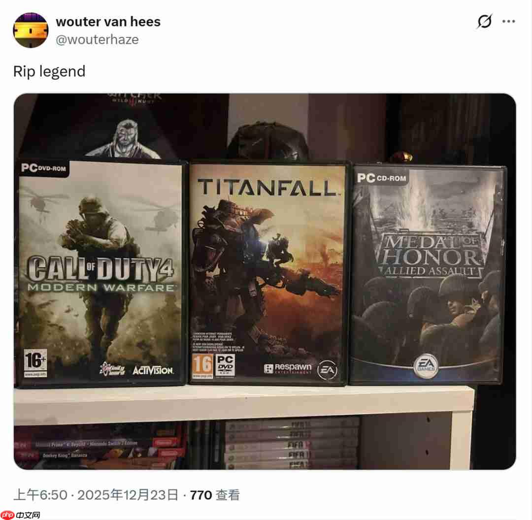 传奇谢幕!业界多名开发者悼念FPS传奇开发者Vince Zampella