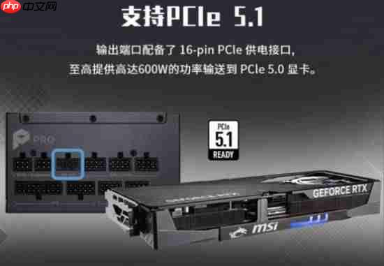 微星PRO A1000PL PCIE5电源上市：ATX3.1+PCIe5.1双认证，首发699元