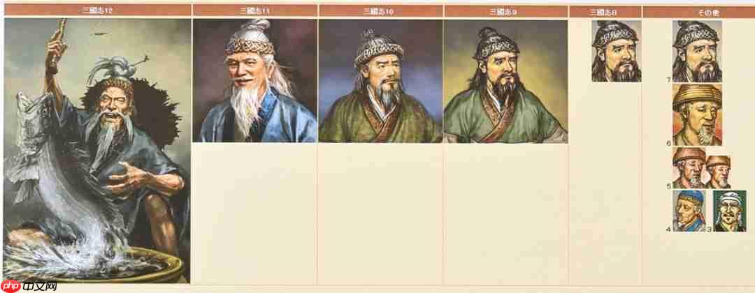 光荣《三国志》诞生40周年 部分角色插画设计的变迁