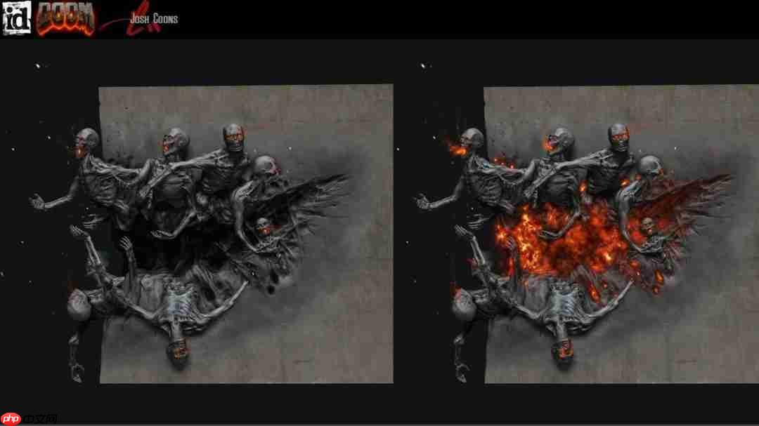 原版《毁灭战士4》美术概念图 活体兵器四足坦克等