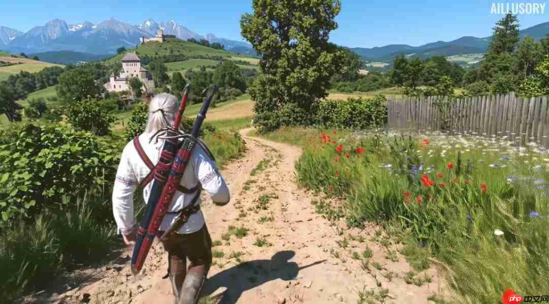 未来之作！ AI重塑游戏画面让《巫师3》成为写实电影