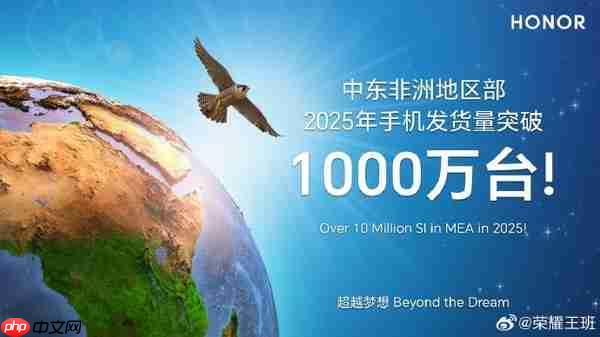 王班：荣耀手机中东非洲地区2025年发货量超1000万台