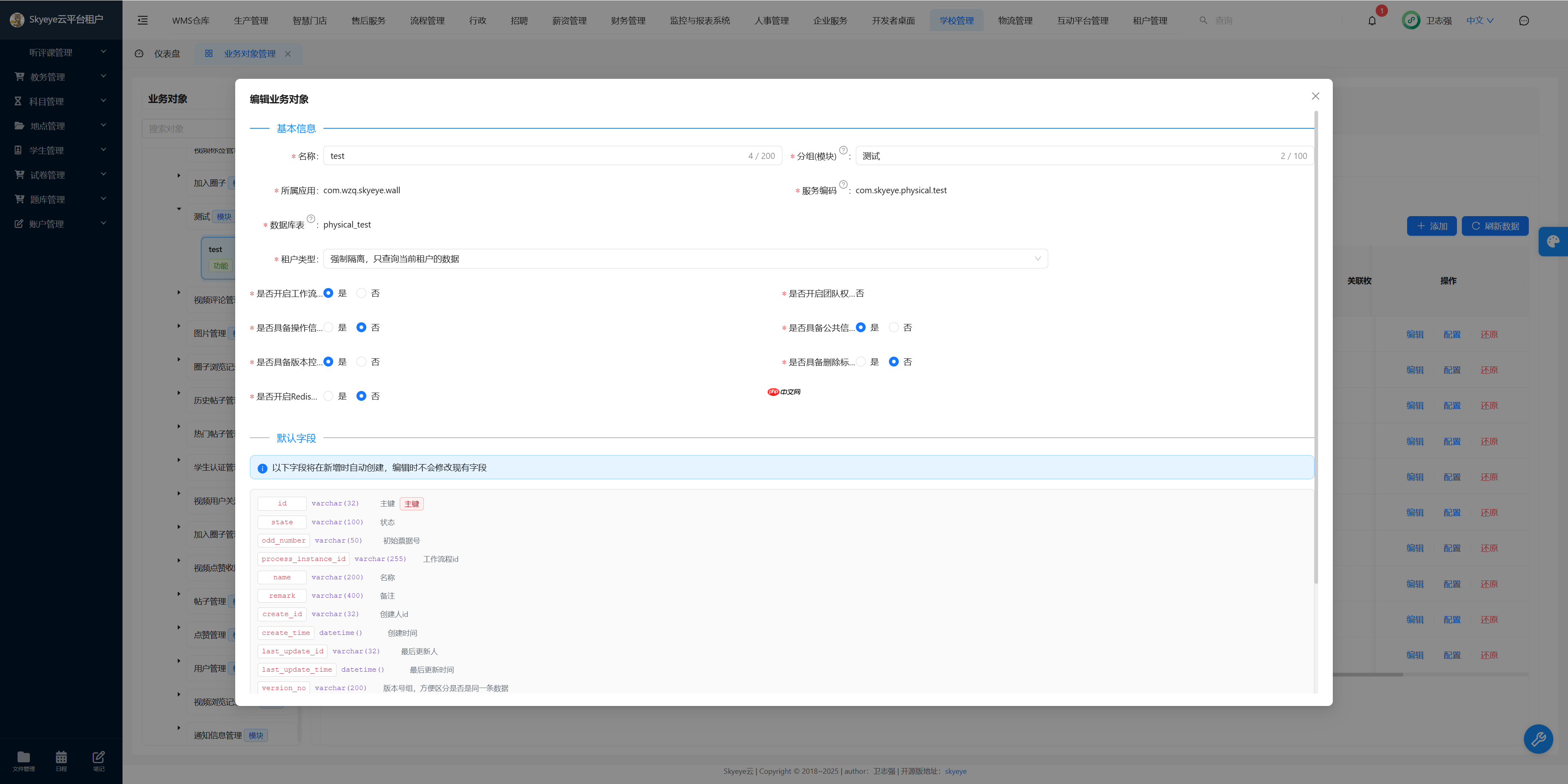 Skyeye 云零代码智能制造系统 - 零代码功能升级 - Saas v3.17.14 发布