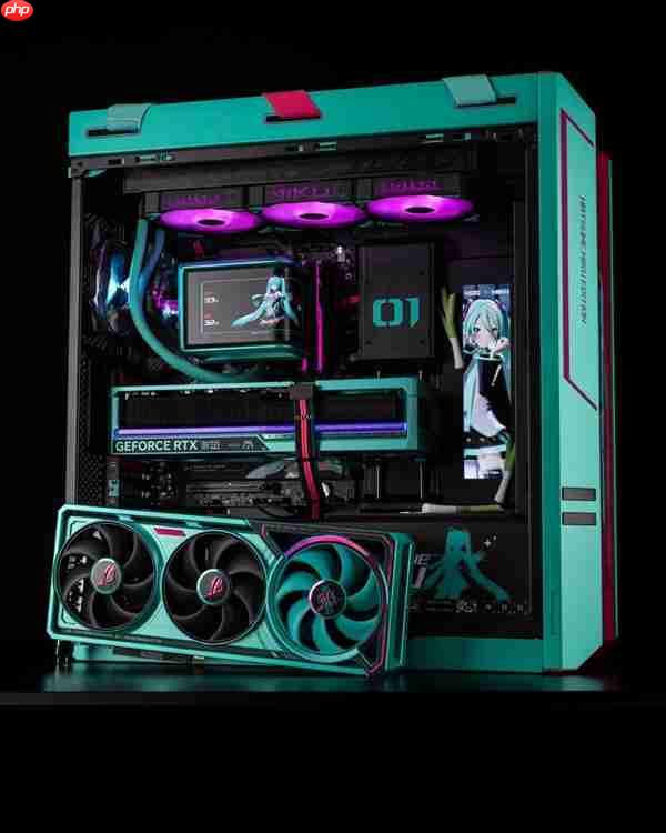 电竞信仰兼顾实力!ROG夜神RTX5080 RO姬x初音未来版显卡