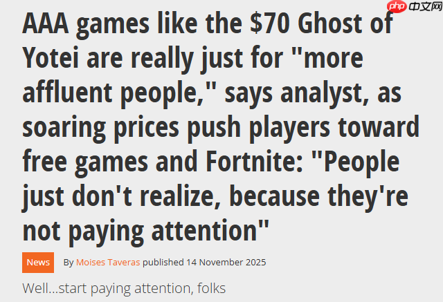 资深美国业界记者:游戏圈关于是否购买游戏正在二级分化