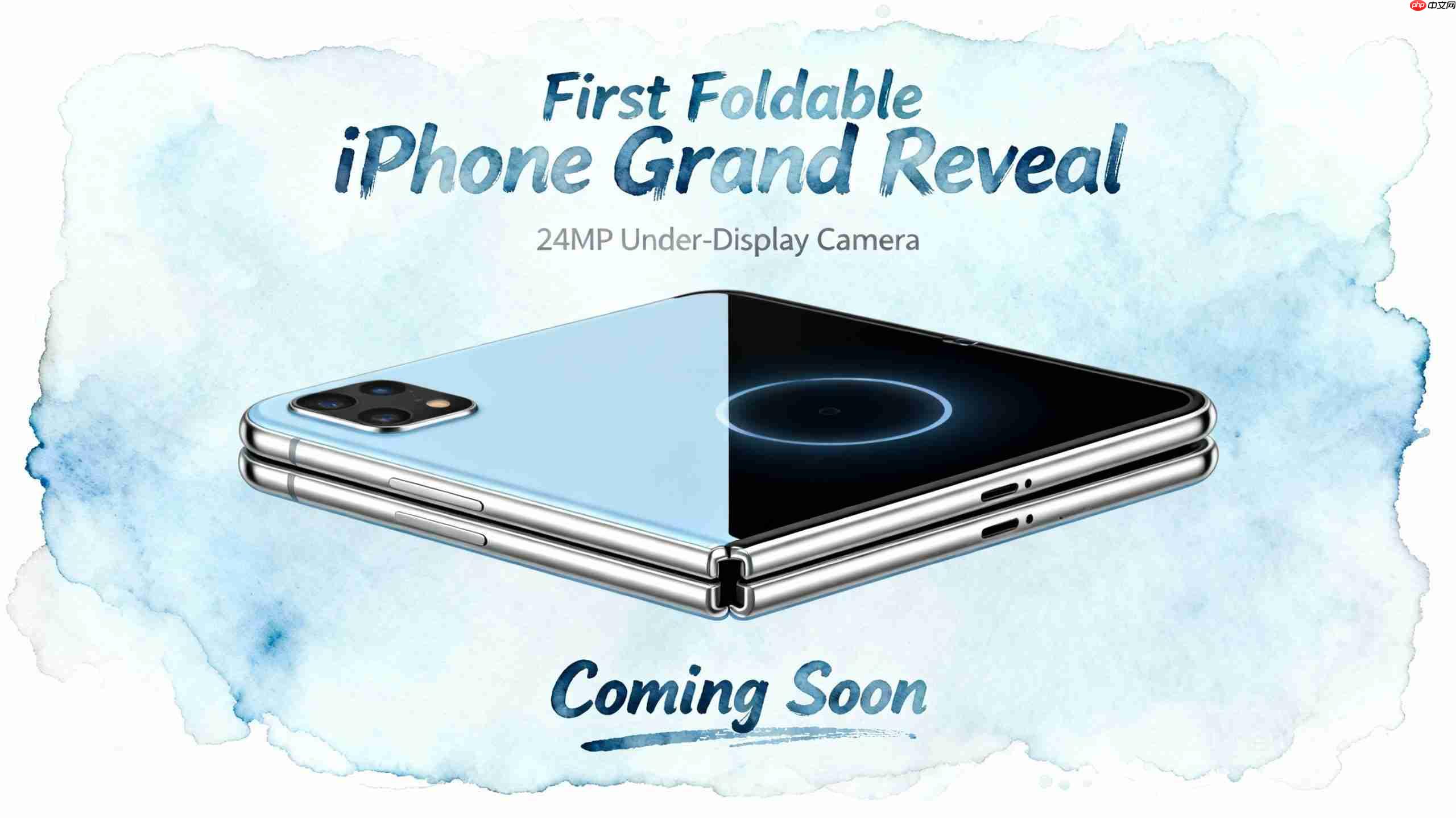 摺叠iPhone放大招！传搭载业界首款2400万画素萤幕下镜头、拍照更清晰