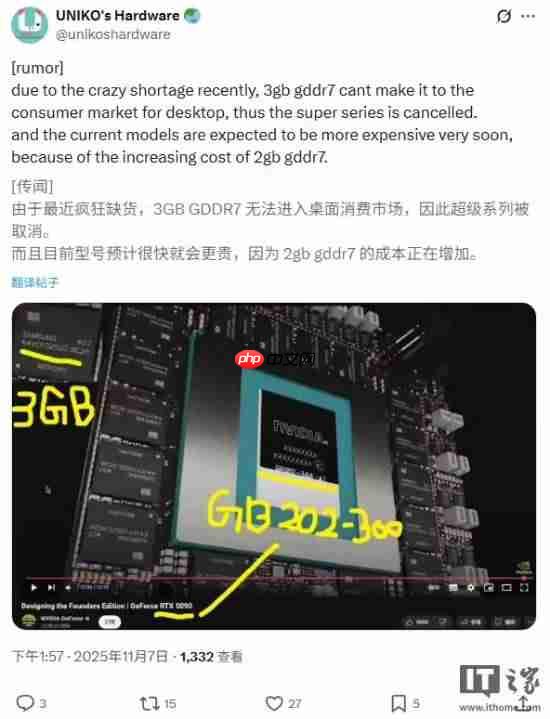 曝rtx 50 super显卡考虑取消：优先高利润产品