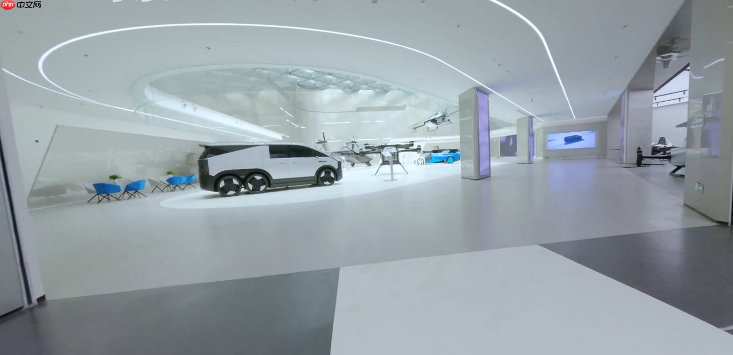 小鹏新总部“航站楼”汇天全新展厅首次公开，陆空一体飞行汽车等集体亮相