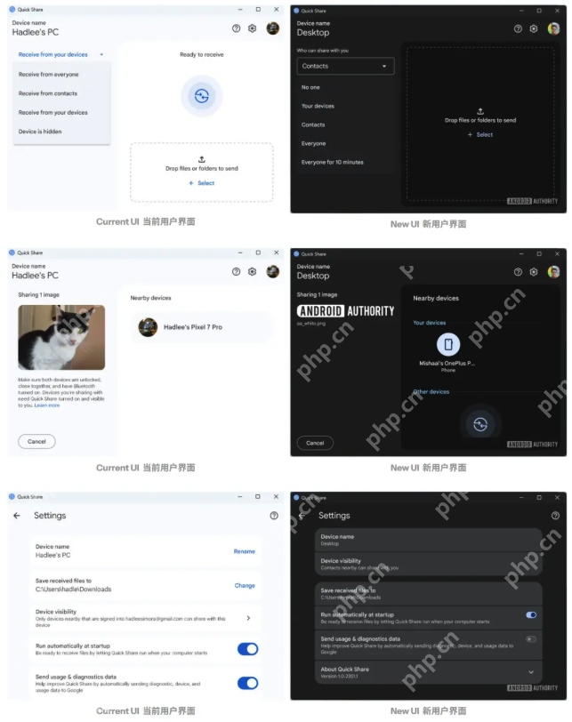 谷歌更新Windows版“快速分享”，界面更简洁直观 - php中文网
