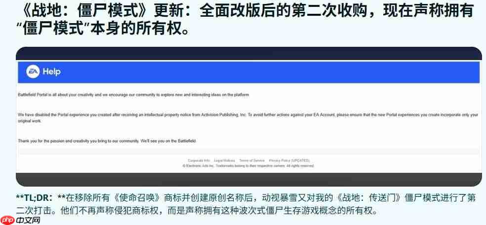 删了也警告？ 《战地6》自制COD地图创作者再收侵权通知