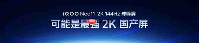 2K屏双芯游戏神机！“超神标准版”iQOO Neo11 起售价2599元