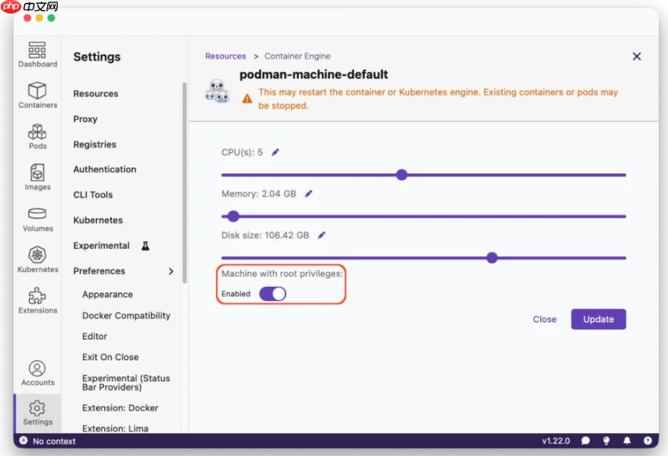 Podman Desktop 1.22 版本发布