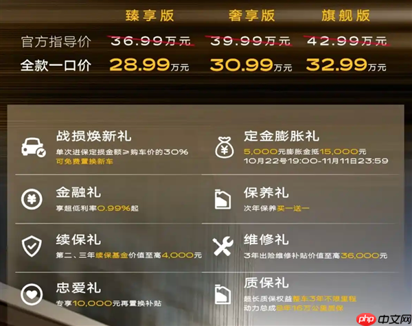 单次事故定损超车价30%可免费换新车！新款凯迪拉克CT6上市：28.99万起