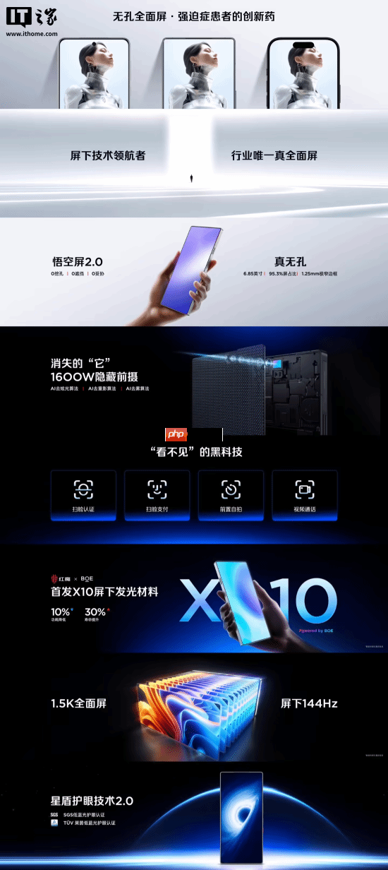 屏占比95.3%！红魔11Pro系列搭载行业唯一真全面屏