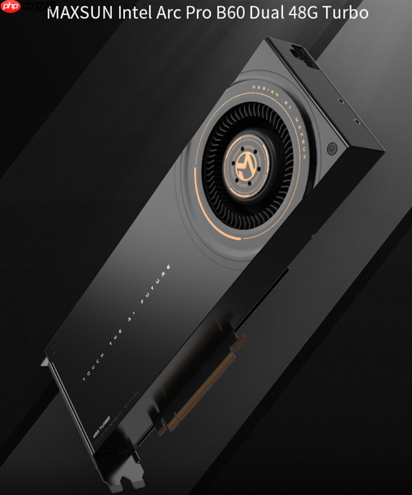 铭瑄首秀水冷版Intel锐炫Pro Dual B60专业显卡：双GPU 48GB显存 居然单插槽