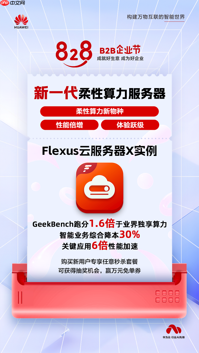 FlexusX 实例秒级启动、高性价比，降本增效上云利器！