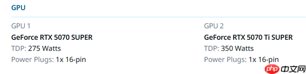 RTX 50 SUPER显卡现身：海韵电源计算器出现5070/Ti SUPER、功率更高