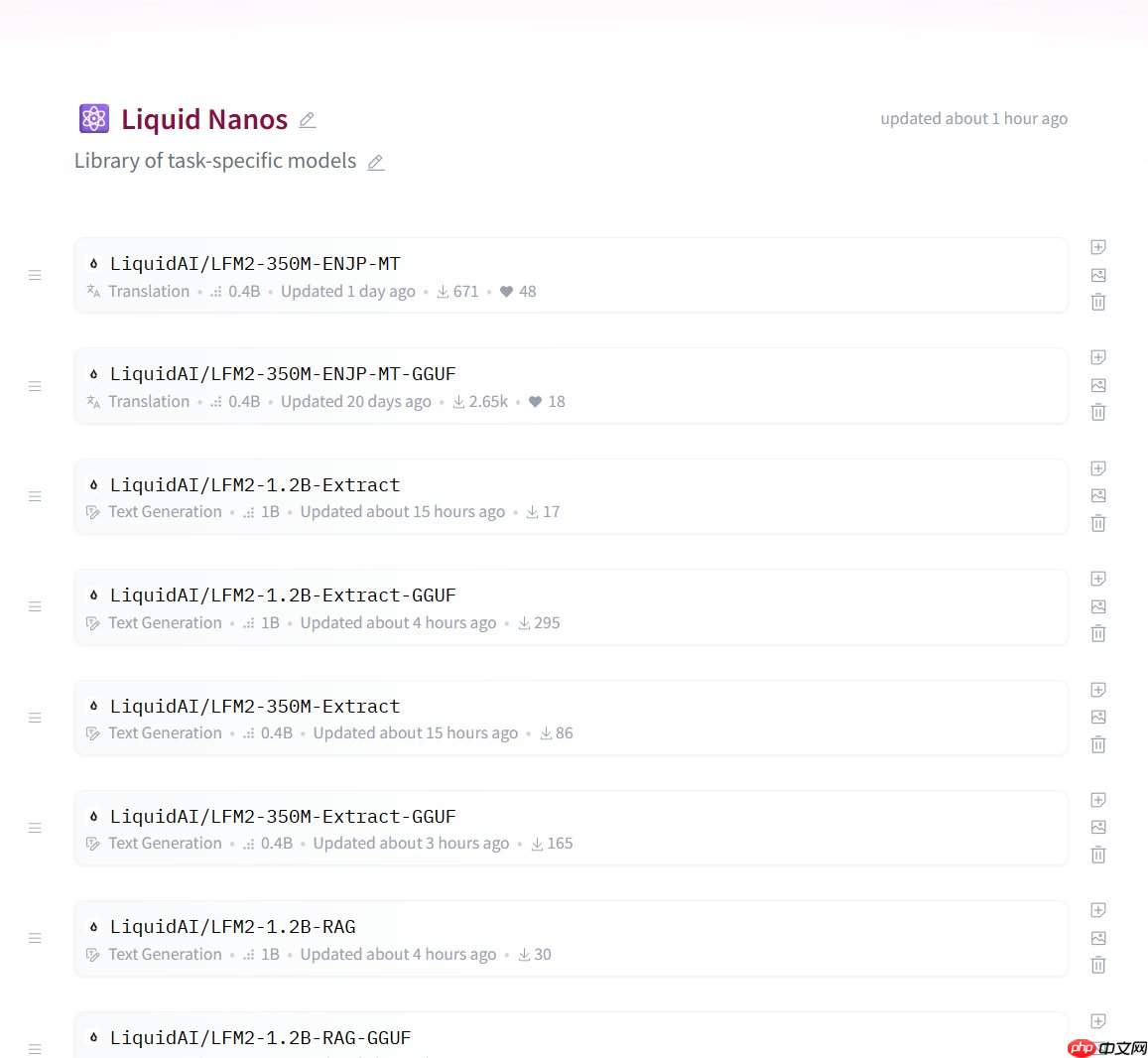 LiquidAI 发布 Liquid Nanos 系列轻量模型 