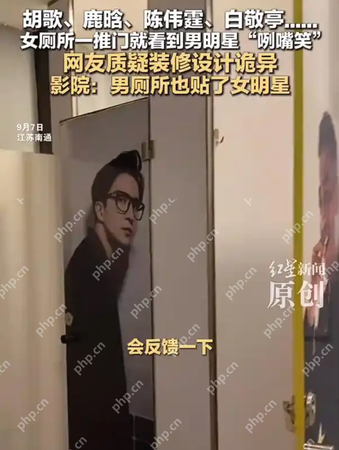 女厕一推门就看到“男明星咧嘴笑”，趣味装饰还是侵权行为？ - php中文网