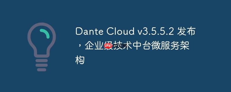 Dante Cloud v3.5.5.2 发布，企业级技术中台微服务架构