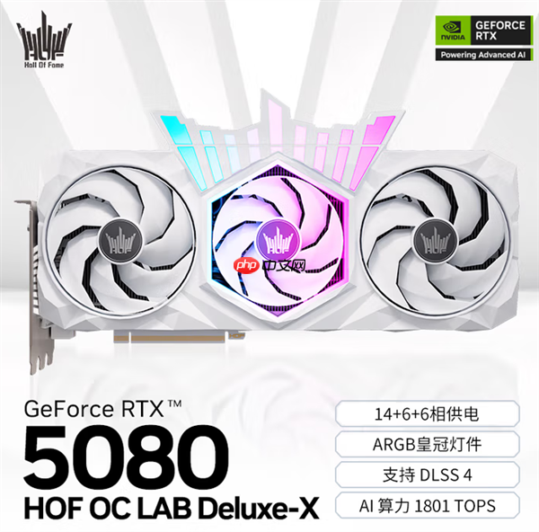 影驰名人堂RTX 5090D HOC LAB Plus-X显卡官方上架：25999元