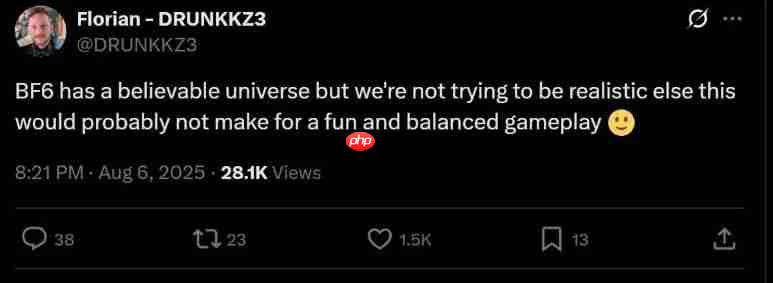 不只追求真实感!《战地6》设计师:更注重乐趣和平衡