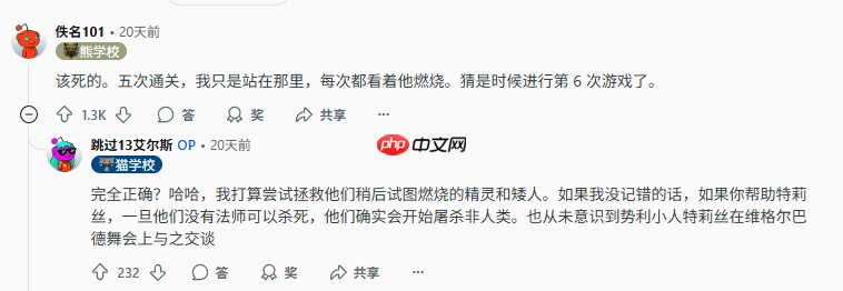 《巫师3》游玩1000小时玩家惊喜发现：这个角色能救？