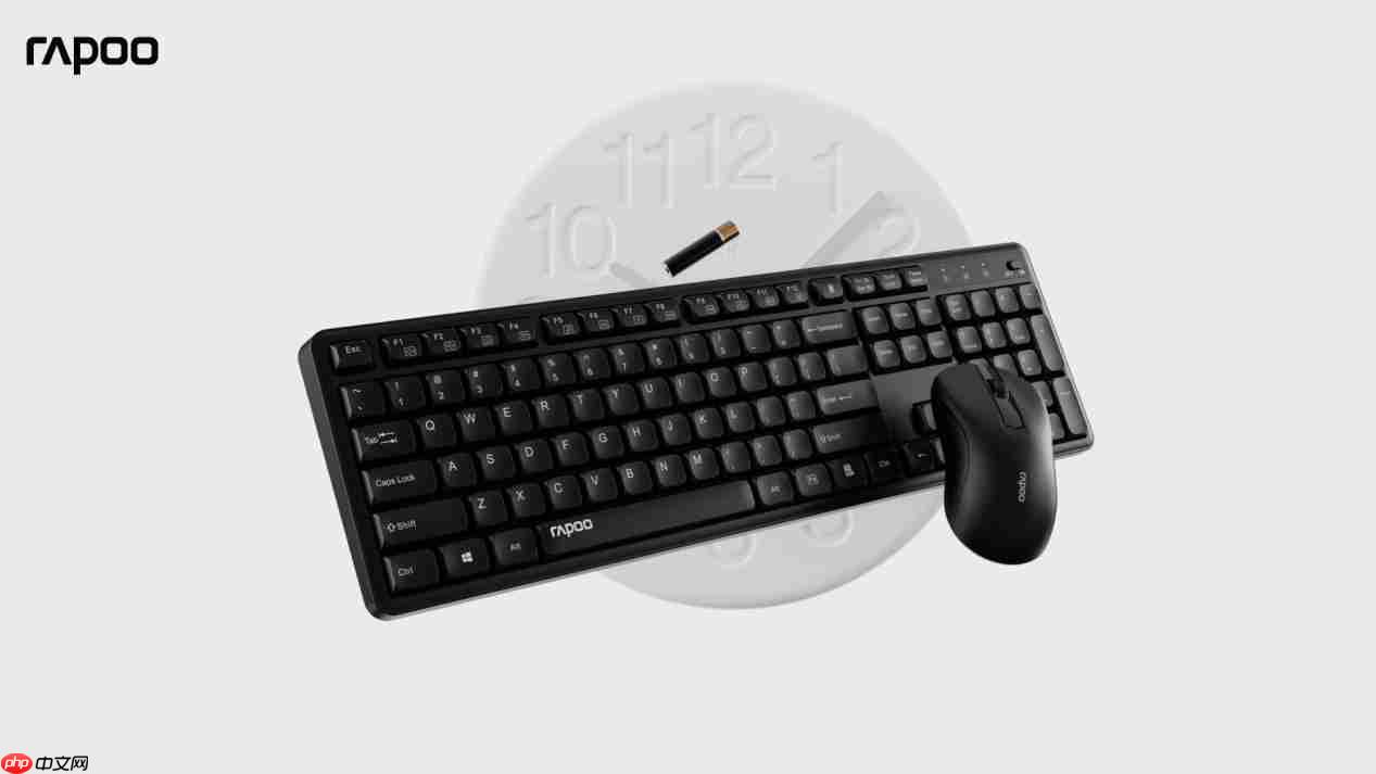 轻音型降噪设计2.4G无线传输雷柏X2800S光学键鼠套装上市