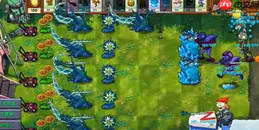 植物大战僵尸融合版：海啸云杉弩炮深度解析 - 流水与寒冰的致命交响